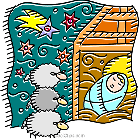 Baby Jesus Sleeping Royalty Free Vector Clip Art Illustration - Illustration (478x480), Png Download