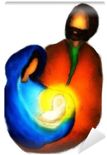 Christmas Religious Nativity Scene, Holy Family Abstract - Holy Family (400x400), Png Download