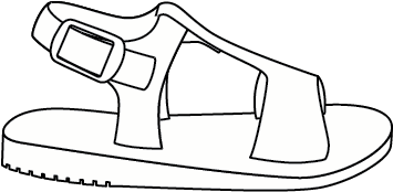 Sandals - Sandals Cartoon Black And White (400x400), Png Download