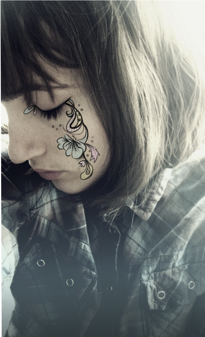 Lágrimas - Girl (850x1134), Png Download