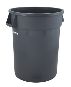 Winco Ptc-44g 44 Gallon Grey Trash Can (376x338), Png Download
