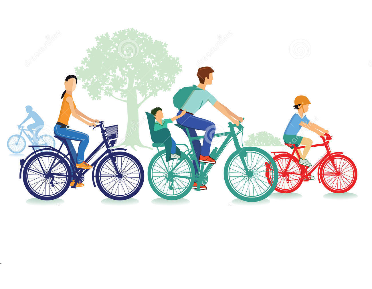 Download Familia En Bicicleta Vector Clipart Bicycle - Cyclists Highway Code - Essential Rules Of The Road (900x699), Png Download