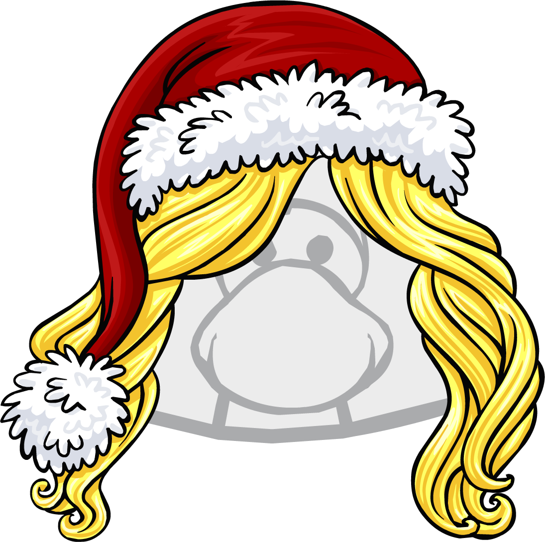 Gorro De Pingüina Santa Claus - Santa Claus Club Penguin (1095x1089), Png Download