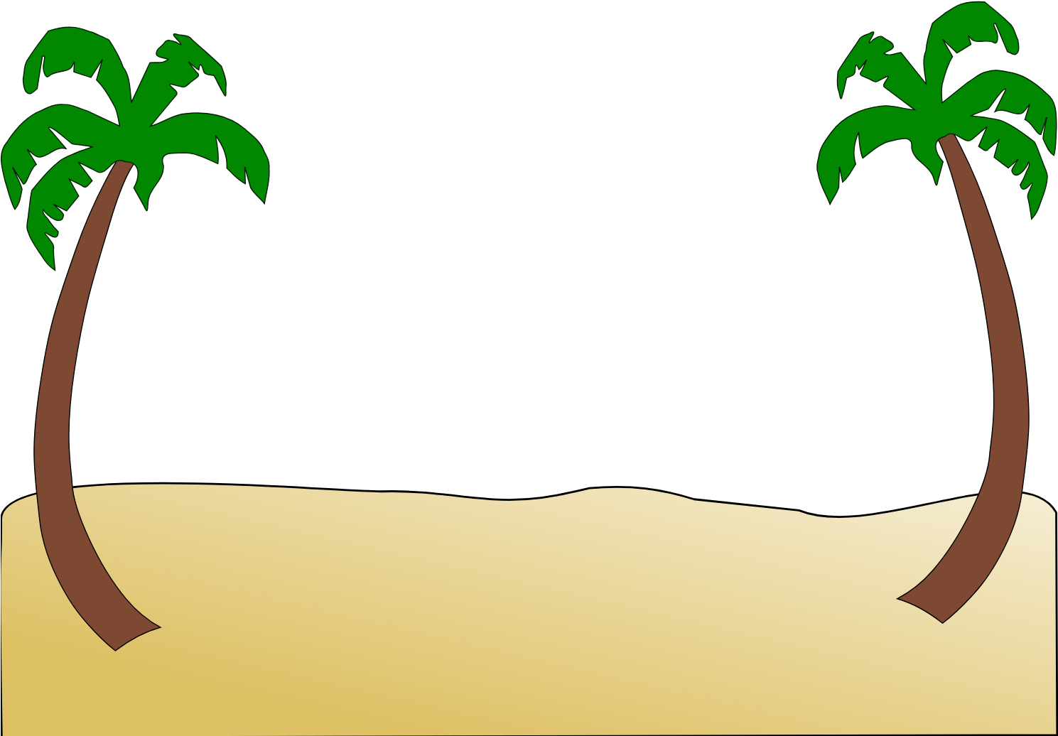 This Free Clipart Png Design Of Beach Clipart (600x418), Png Download