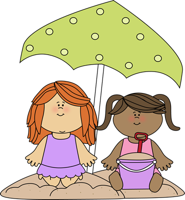 Sandy Beach Clipart Transparent - Summer Kids Clipart (370x400), Png Download
