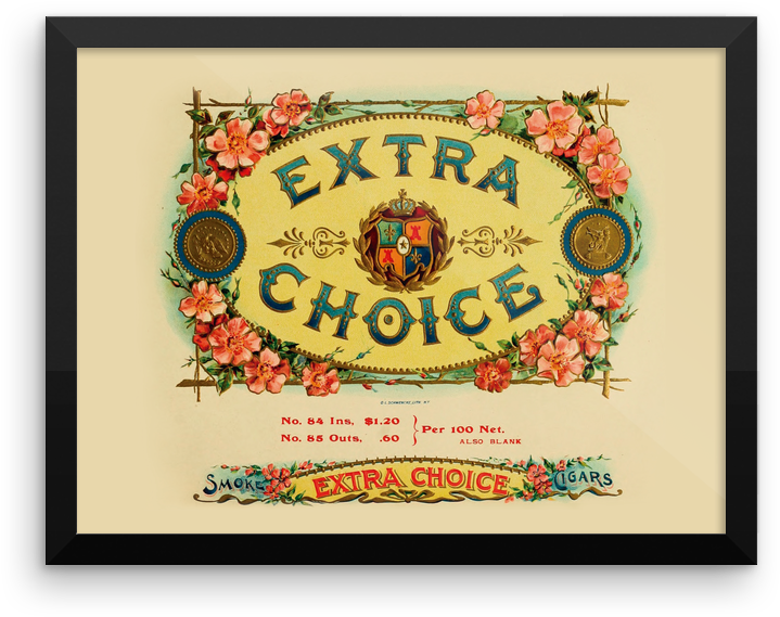 Extra Choice Vintage Ad - Extra Choice Special Rectangle Sticker (1000x1000), Png Download