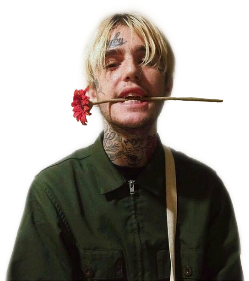 Lil Peep Rose In Mouth (1024x1024), Png Download