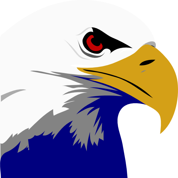 Vector Royalty Free Bald Clip Art At Clker Com Vector - Black And White Bald Eagle Clipart (600x600), Png Download
