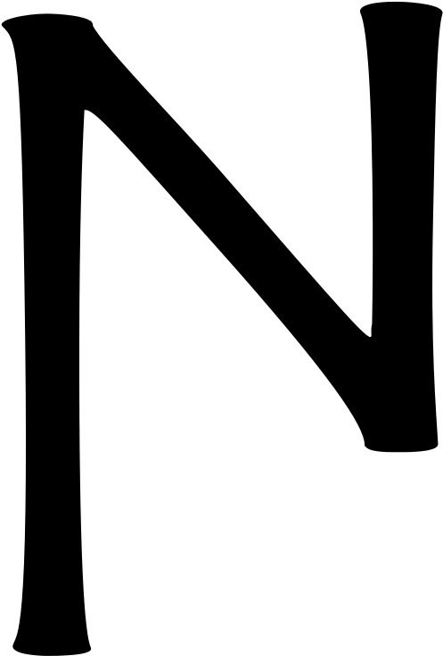 Greek Nu Classical - Greek Nu Png (768x1024), Png Download