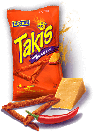 Takis - Queso Tnt - Deliciosamente Picantes - Snack - Takis Chips (302x423), Png Download