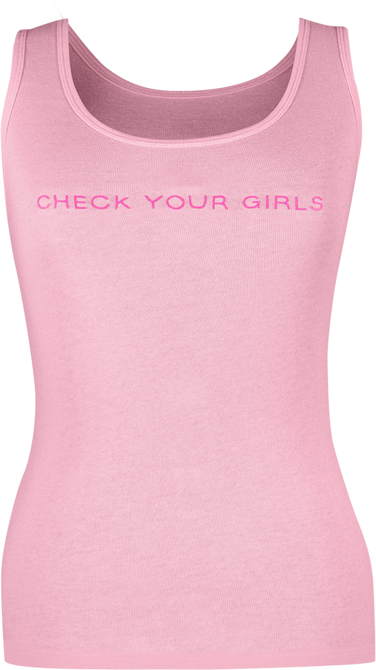 16 Pink Skinny Tank Front - Active Tank (1000x1000), Png Download