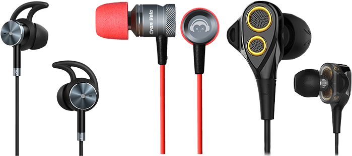 Uiisii T8 Inear Earbuds Headphones Dual Dynamic Drivers (800x325), Png Download
