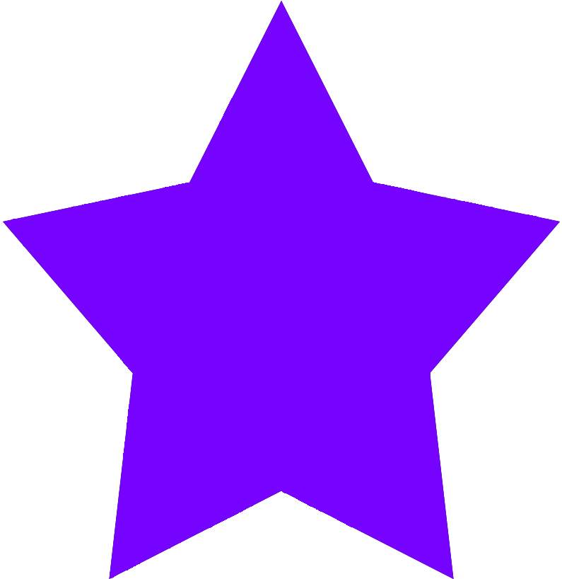 Blue Star, Lila Star Drawing - 3d Purple Star (861x908), Png Download