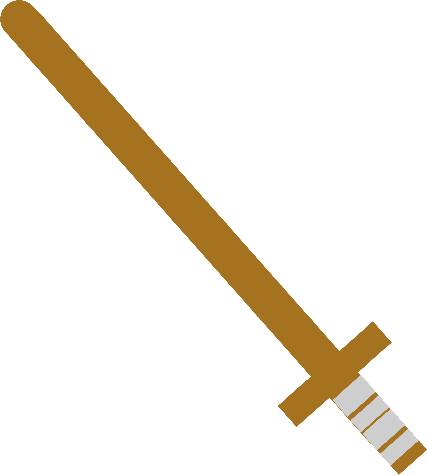 Sword Clipart Training - Wooden Sword Clipart (2400x2400), Png Download