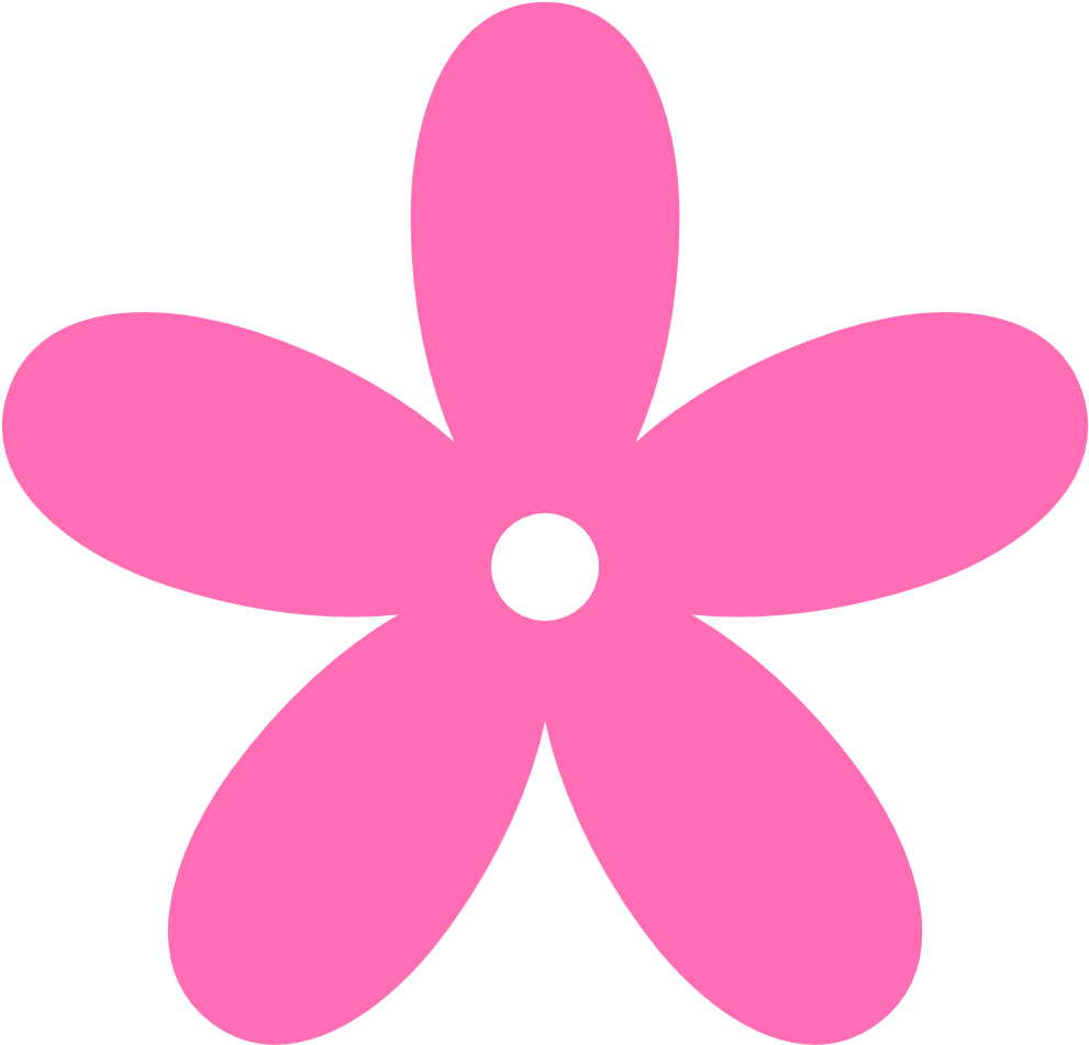 Pink Butterfly Clipart Png - Pink Flower Clipart (999x990), Png Download