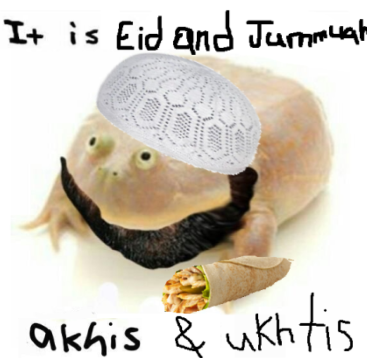 Eid Mubarak Akhis - Wednesday Frog (960x720), Png Download