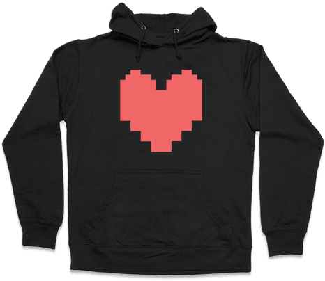 Undertale Pixel Heart Hooded Sweatshirt - Read Books And Be Happy Hoodie: Funny Hoodie From Lookhuman. (484x484), Png Download