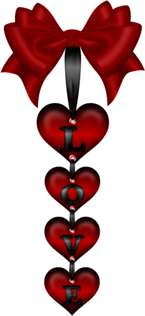 Love And Hearts Coeur St Valentin, Happy Valentines - Love (504x1023), Png Download