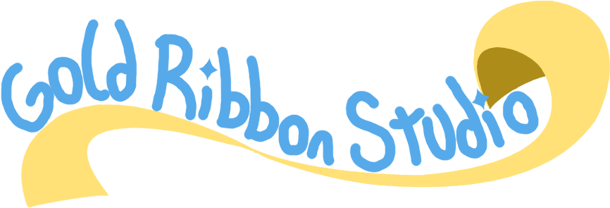 New Gold Ribbon Studio Logo - Ribbon (921x308), Png Download