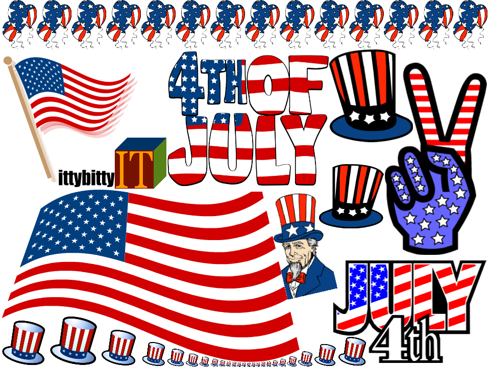 Fourth Of July 2014 Us Independence Day Clipart 4th - 4th Of July Beach Towel (960x720), Png Download