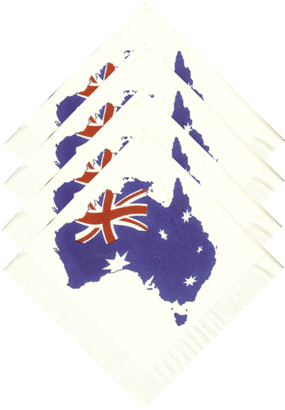 Australian Flag Luncheon Napkins Pack Of - Australian Motion Picture Yearbook: 1983 [book] (420x600), Png Download