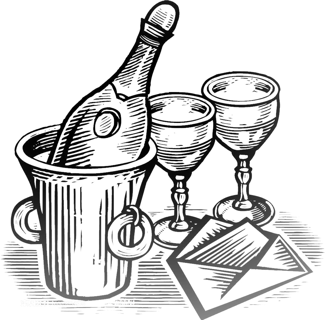 Jpg Freeuse Download Bottle Alcoholic Drink Hand Painted - Sketch (2067x2067), Png Download