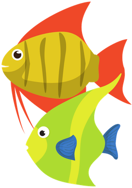 Tropical Fishes - 0shares - Design (500x500), Png Download