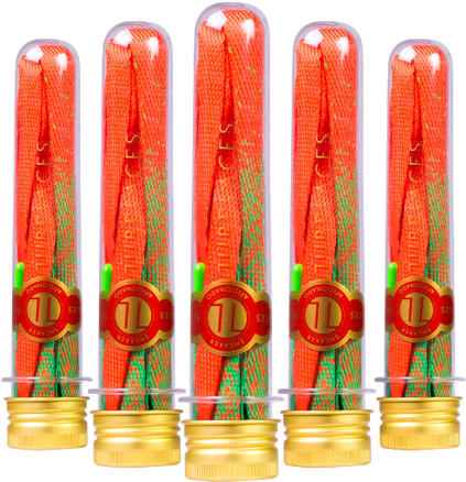 Tubelaces Gold Splatter Pack - Tubelaces Gold Splatter Pack - Neon Green/red / Sznurówki (456x600), Png Download