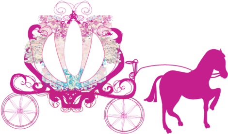 Hot Pink Princess Carriage Metal Table Top Decor - Pink Princess Carriage Png (480x480), Png Download