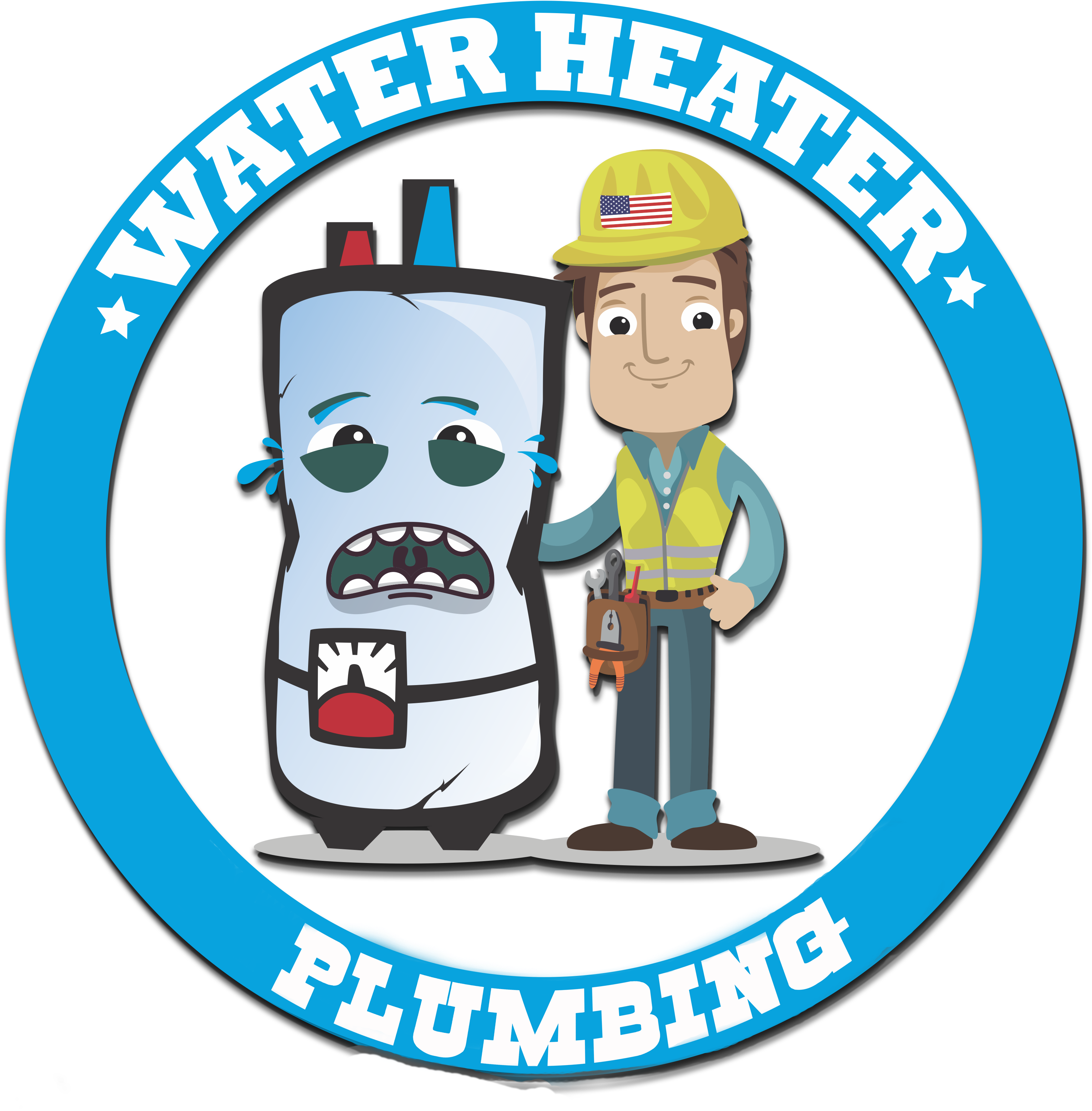 Logo Water Heater Plumbing Men Color - Man (3527x3674), Png Download