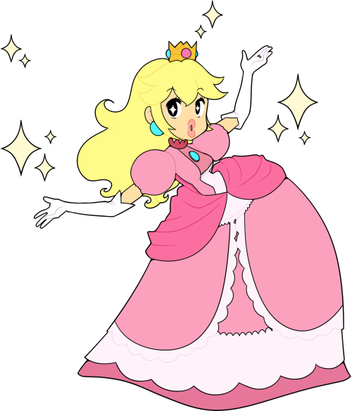 Princess Carriage Cliparts - Peach Princess (500x584), Png Download