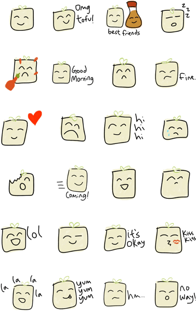 Cute Tofu Face - Beige (420x673), Png Download