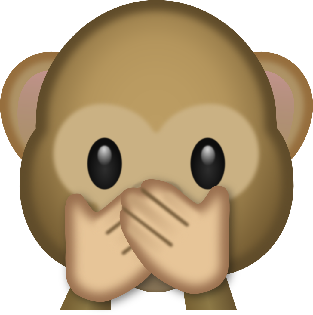 Monkey Emoji Clipart - Speak No Evil Monkey Emoji Png (1018x1024), Png Download
