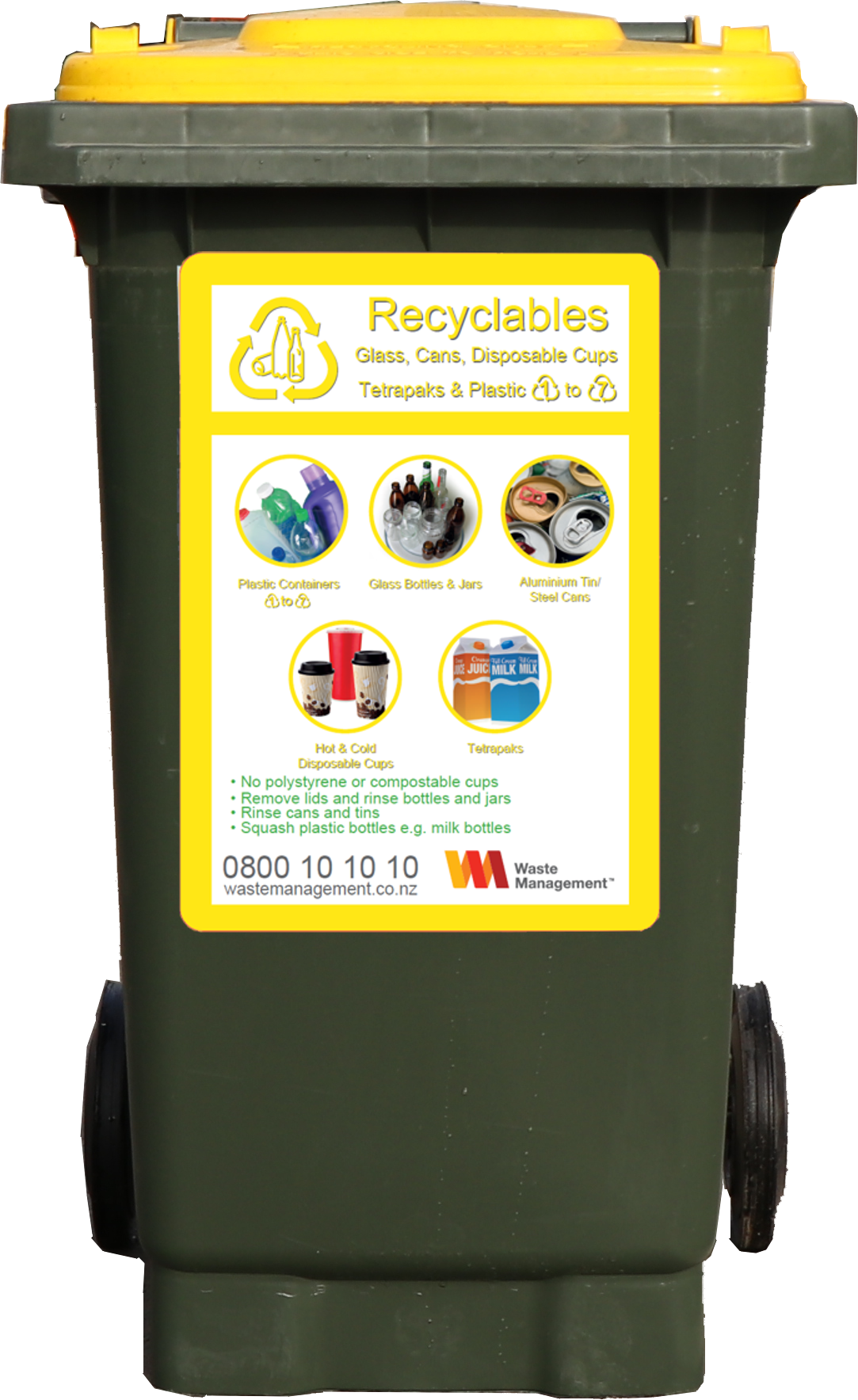 140 Litre Wheelie Bin (1083x1767), Png Download