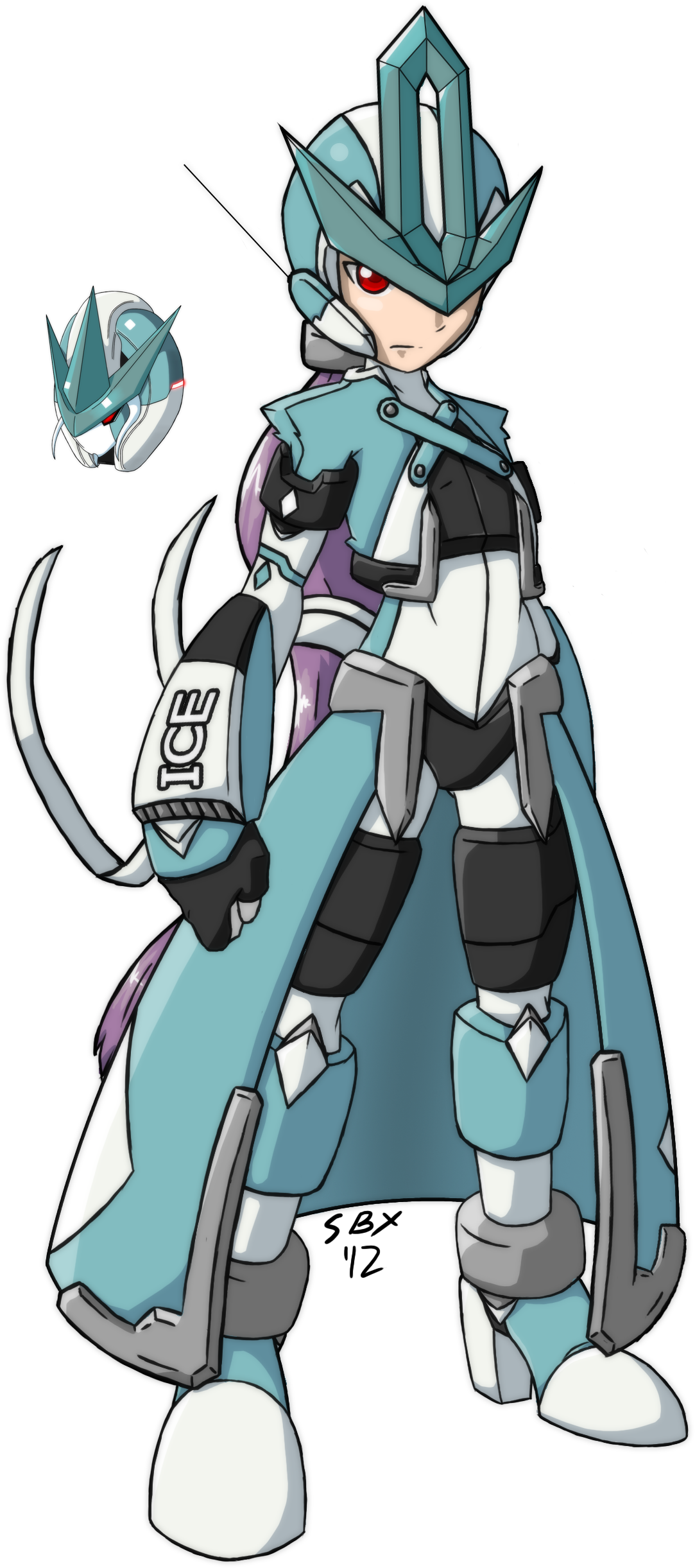 Alexsuicune - Megaman Zx Model T (1083x2442), Png Download