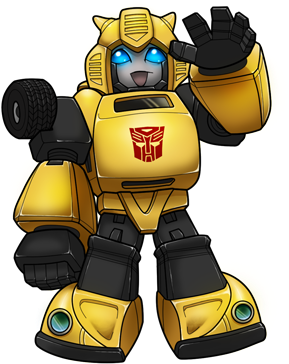 Bumblebee - Alfabeto Decorativo Transformers (350x400), Png Download