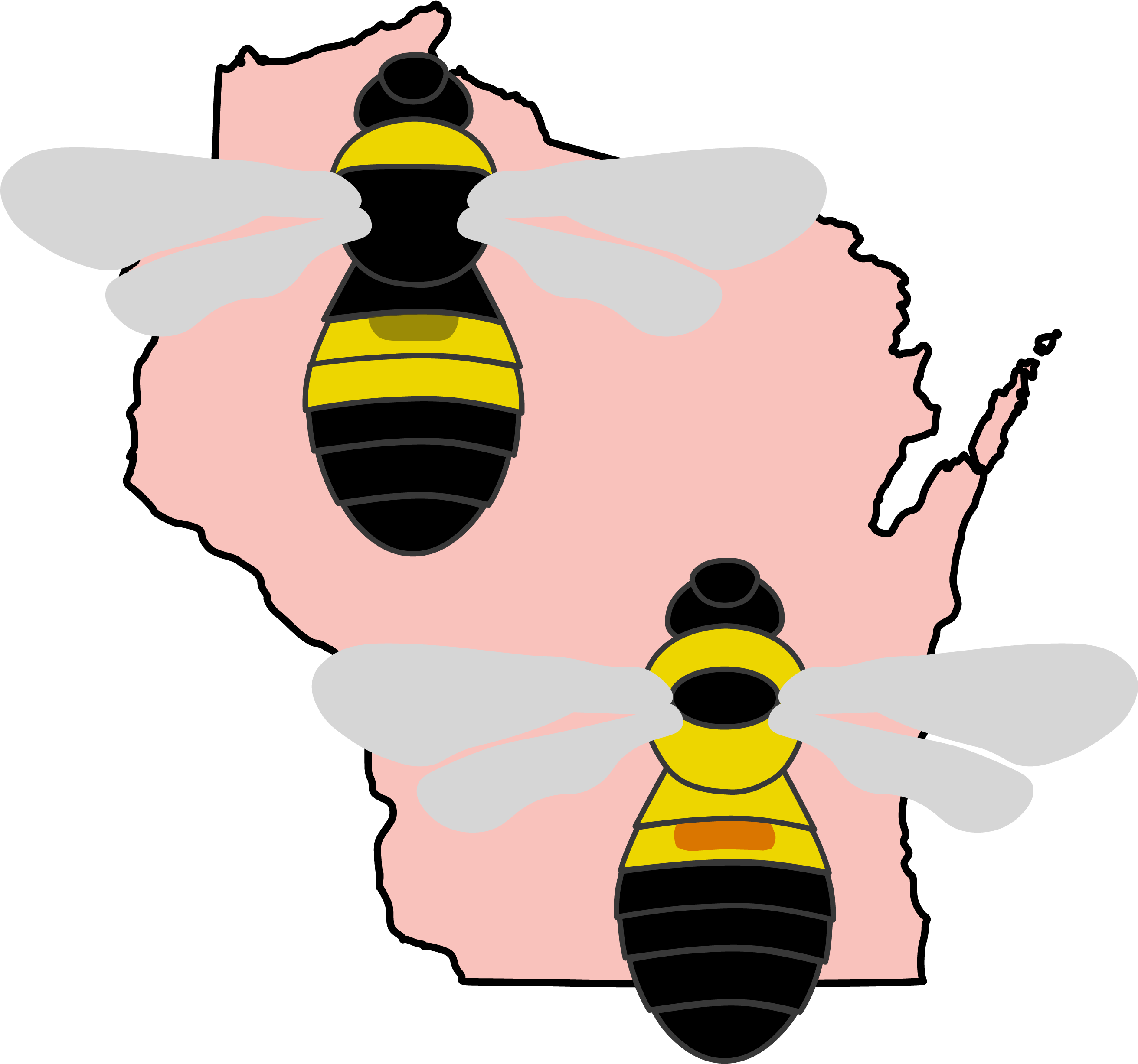 Familiar, Fuzzy Friends - Bumble Bee Identification Wisconsin (2730x2576), Png Download