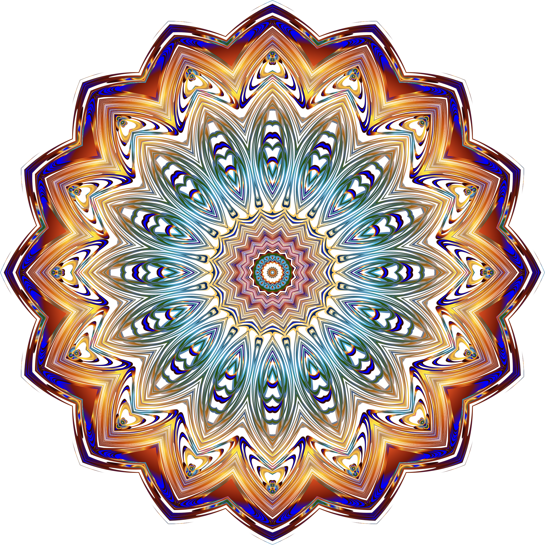 This Free Icons Png Design Of Prismatic Mandala Line (2318x2318), Png Download