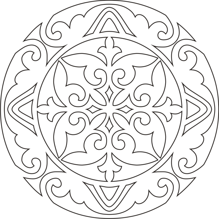 Mermaid Vector Mandala - Ornament (700x698), Png Download