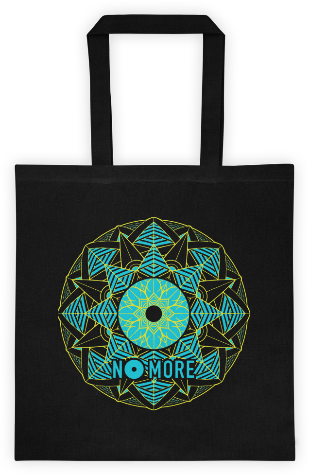No More Mandala Black Tote - Tote Bag (1000x1000), Png Download