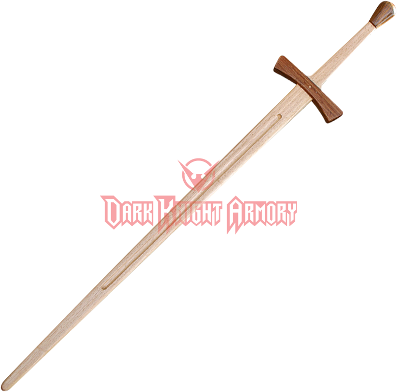 Two Handed Medieval Wooden Sword - Two Handed Wooden Sword (803x803), Png Download