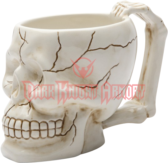 Skull Mug Made Of Ceramic (587x587), Png Download