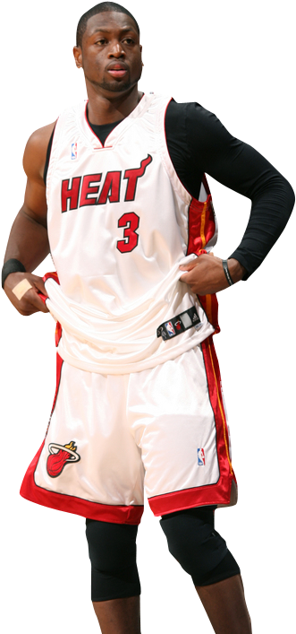 Dwyanewade - Dwyane Wade Heat Png (417x714), Png Download