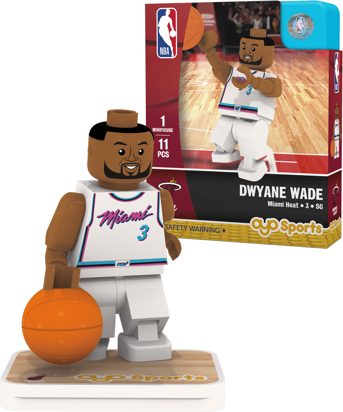 Oyo Sports Miami Heat Dwyane Wade Vice Uniform City - Basketball Goal Golden State Warriors (1500x1500), Png Download