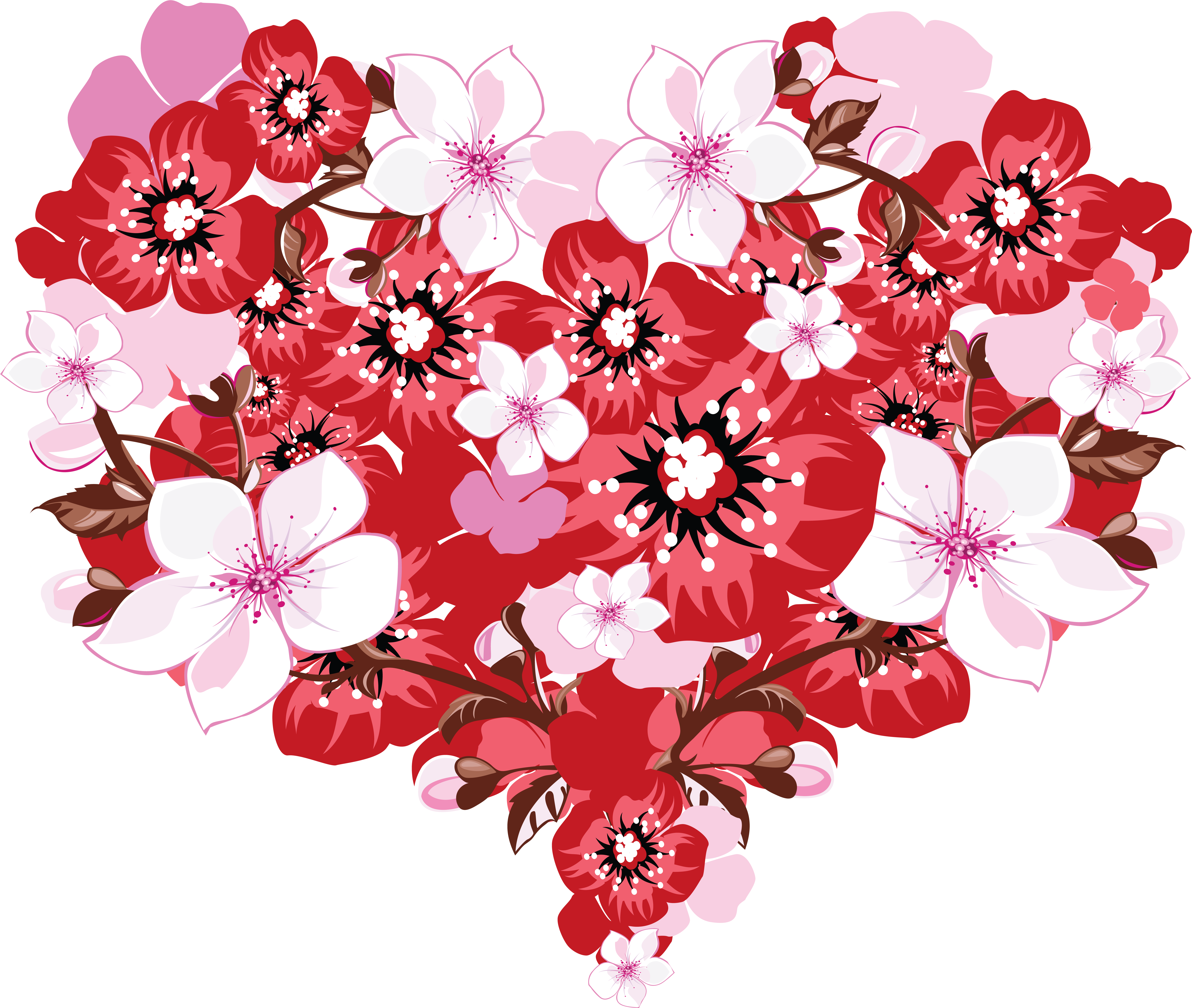 Wallpapers Id - - Best Gift - Lilac Flowers Heart Valentine Hoodie/t-shirt/mug (6522x5583), Png Download
