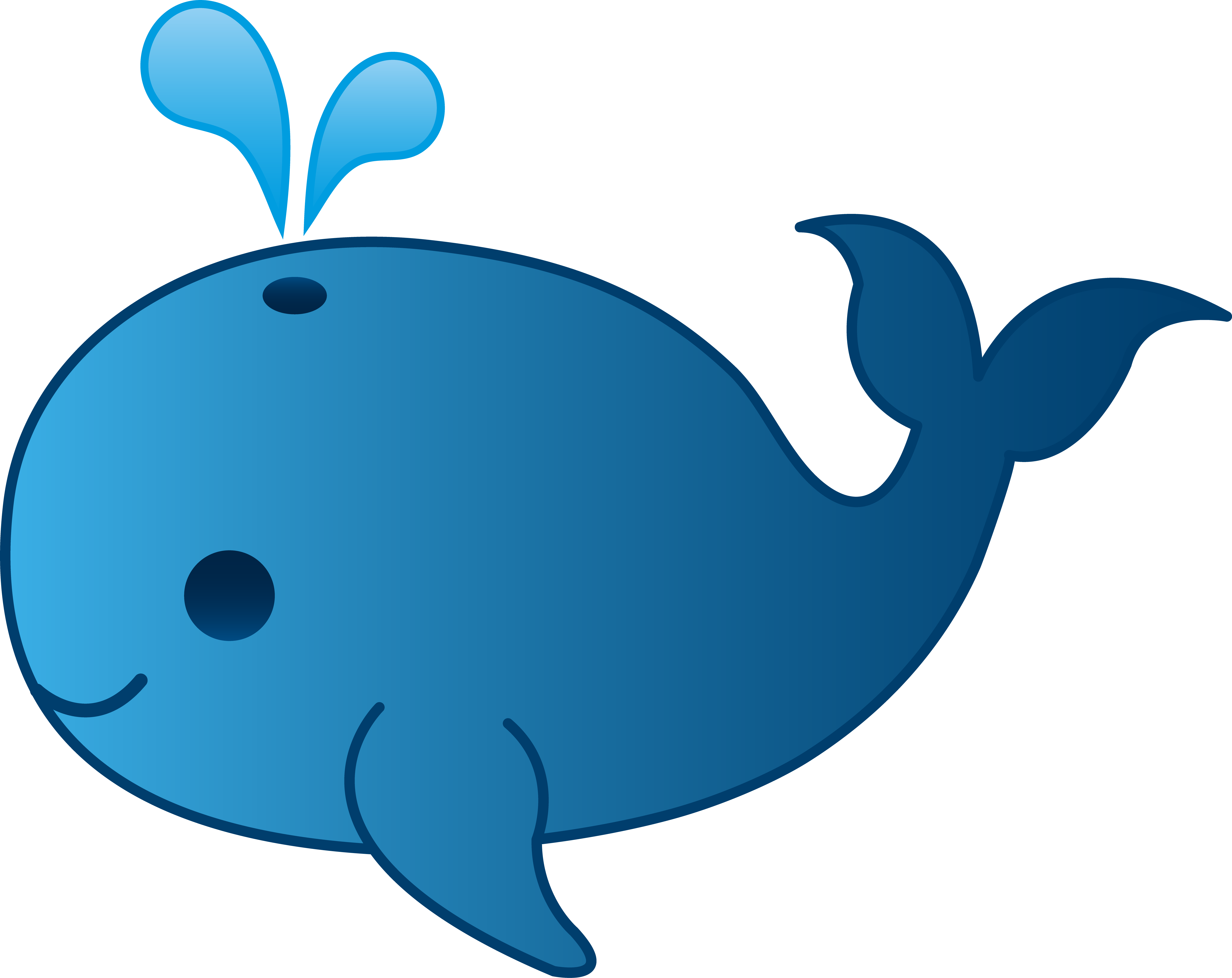 Fishing Clipart Free - Blue Whale Clipart (6371x5057), Png Download