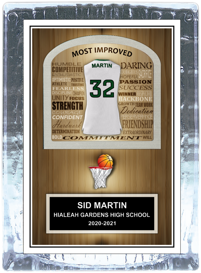 Basketball Inspirational Ice Award - Volleyball (818x1024), Png Download