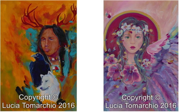 Spirit Guide Painting - Modern Art (593x373), Png Download