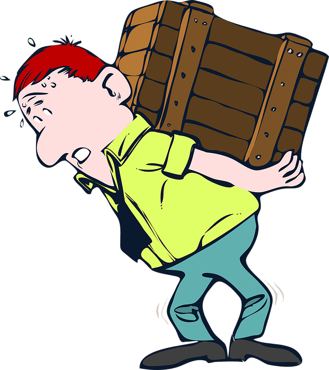 Lifting, Box, Wood, Heavy, Crate, Moving, Lift, Male - Groan Clipart (569x640), Png Download
