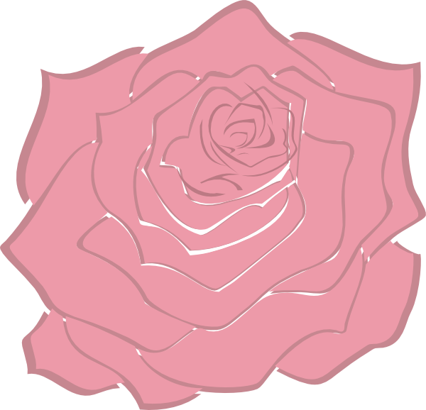Clipart Rose Pink Rose - Pink Rose Clipart Png (600x578), Png Download